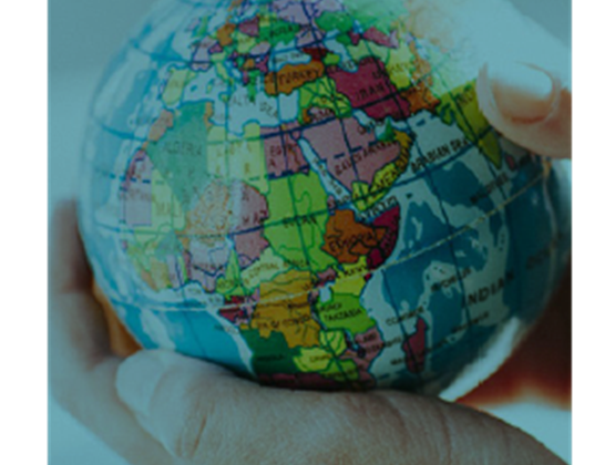 Globe in hands