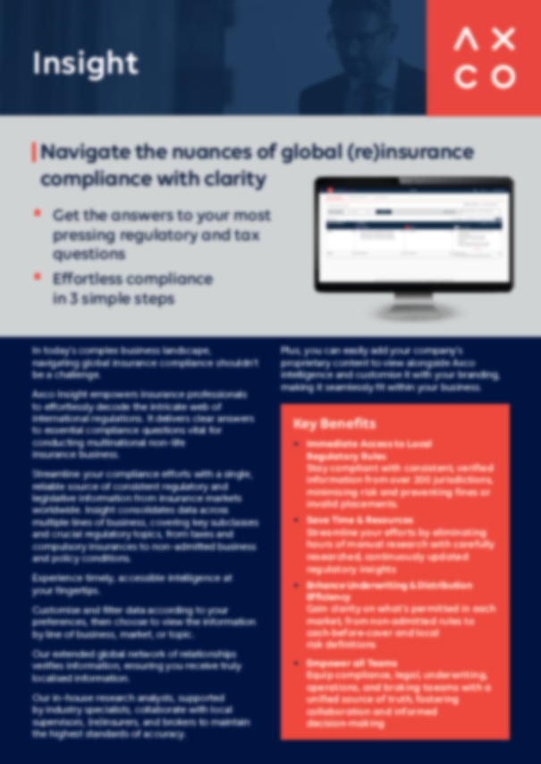 Insight Product Brochure Cover