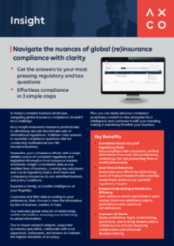 Insight Product Brochure Cover